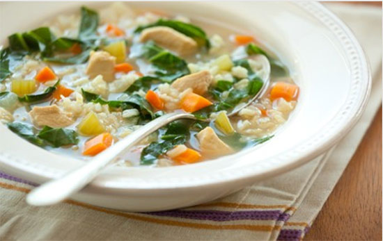 سوپ سبزیجات با مرغ(رژیمی)