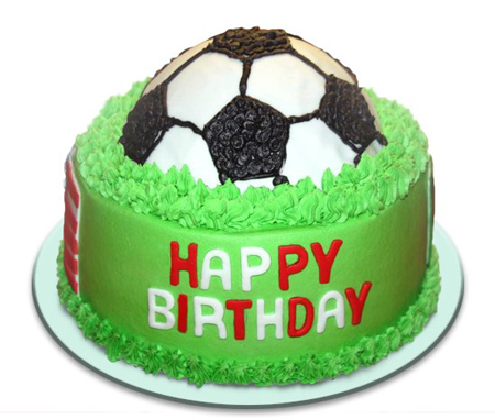 کیک تولد به شکل توپ,کیک زمین فوتبال