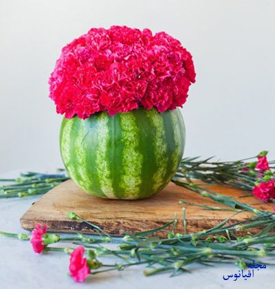 گلدان هندوانه ای,ساخت گلدان هندوانه ای