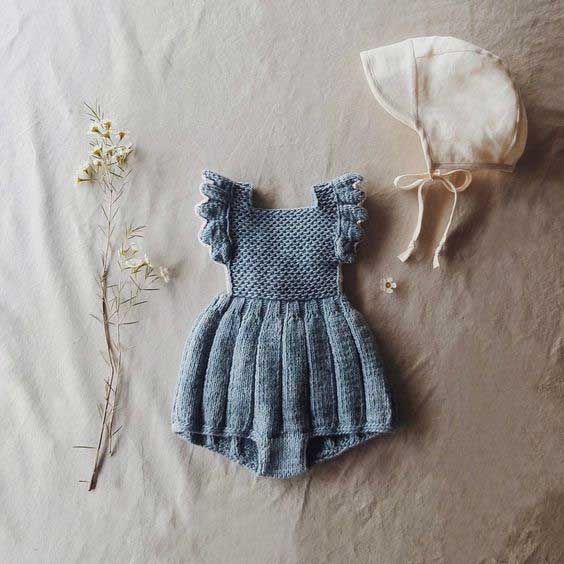 لباس نوزادی دخترانه بافتنی