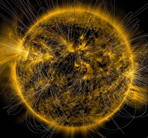 تصویری از میدان های مغناطیسی خورشید