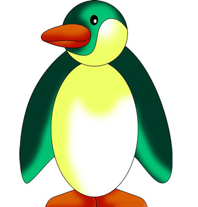 اموزش تصویری نقاشی پنگوئن
