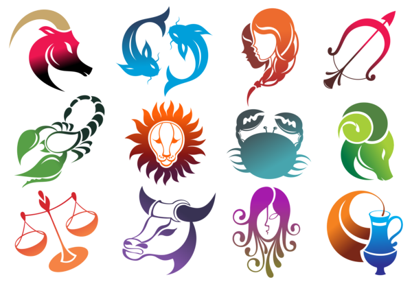 Colourful Zodiac Signs Set Large PNG Image w700 - خصوصیات مثبت و منفی بر اساس برج فلکی