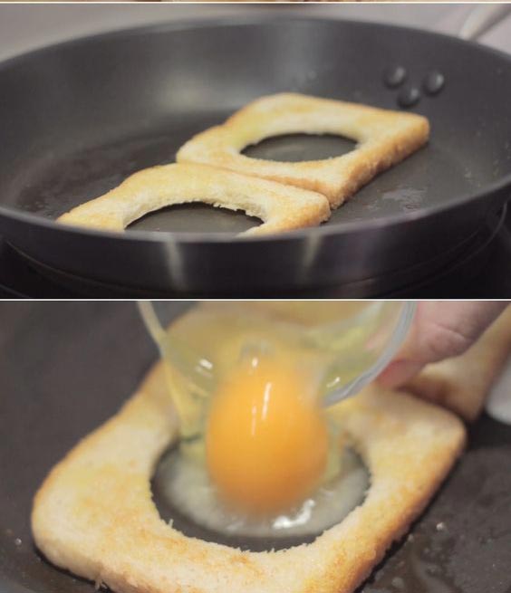 عکس درست کردن تست تخم مرغ