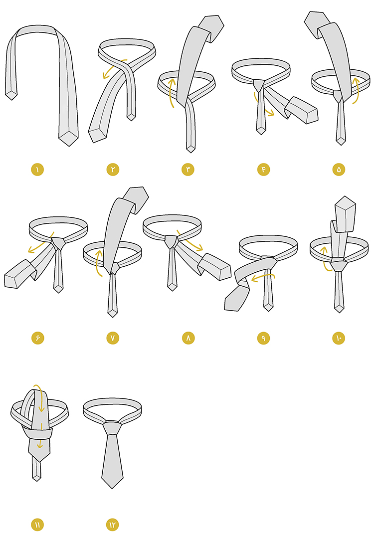 how to tie a necktie 16 - آموزش تصویری چند مدل گره کراوات
