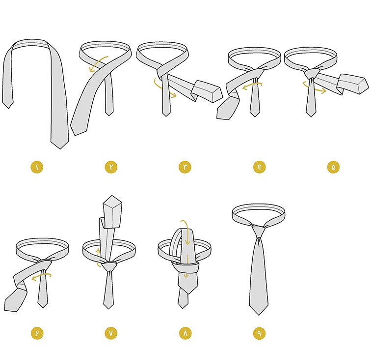 how to tie a necktie 4 - آموزش تصویری چند مدل گره کراوات