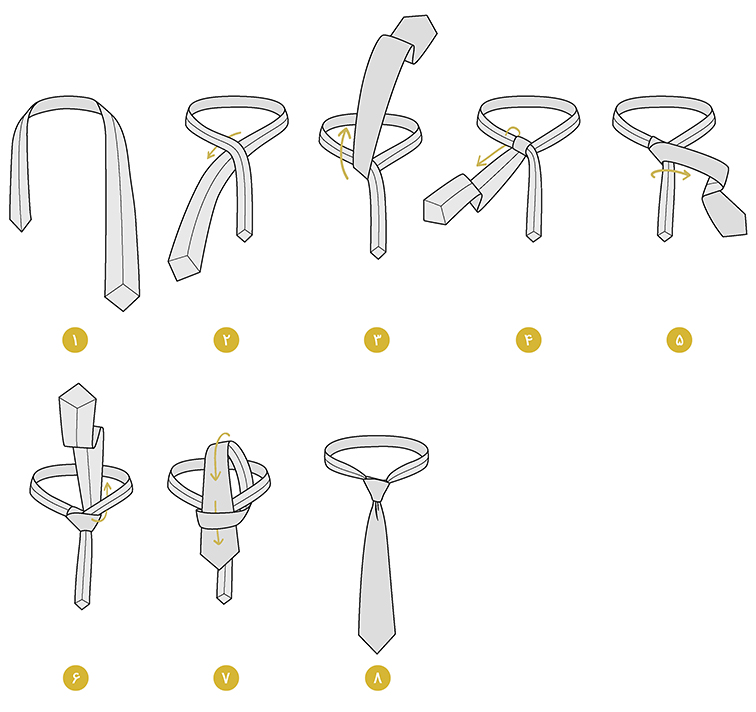 how to tie a necktie 6 - آموزش تصویری چند مدل گره کراوات