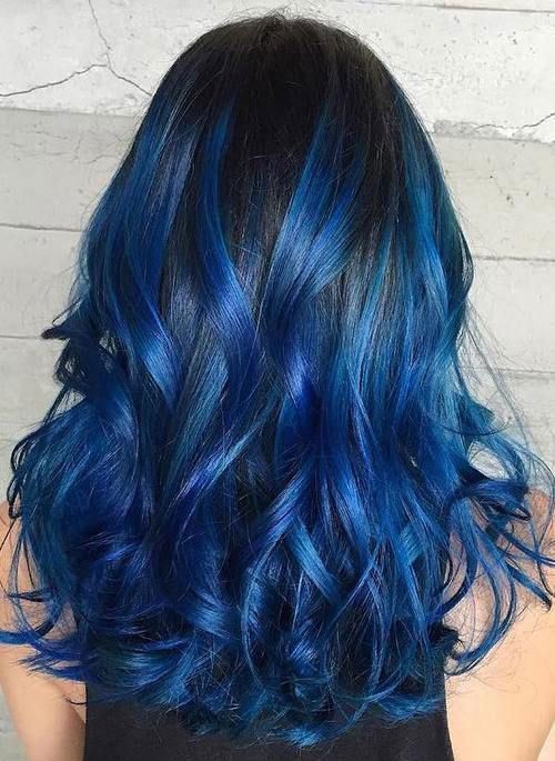رنگ موی آبی