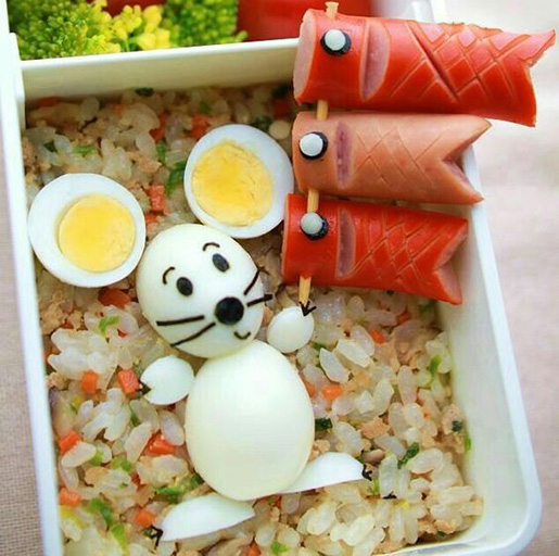 عکس تزیین تخم مرغ پخته به شکل موش
