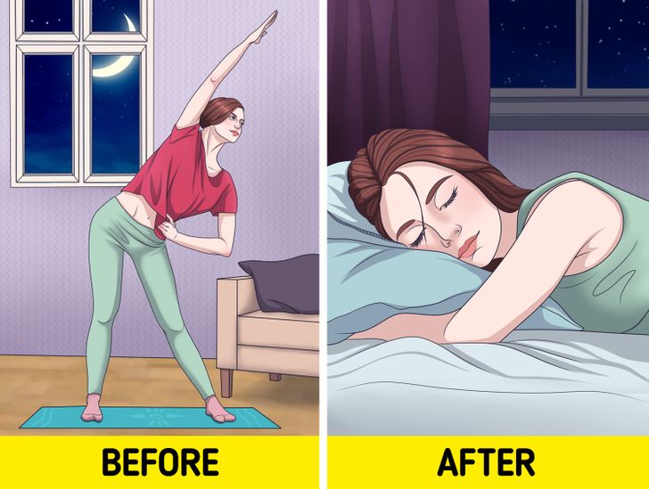 ورزش قبل از خواب